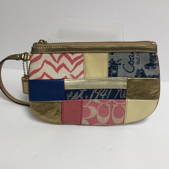Coach Signature Patchwork Wristlet - Picture 3 of 12
